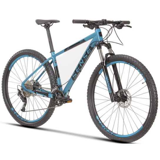 Bicicleta Mtb Sense Rock Evo 2021/22 Shimano Deore 2x10 Vel - Azul+Preto Menor preço em Bicicleta Mtb Sense Rock Evo 2021/22 Shimano Deore 2x10 Vel - Azul+Preto