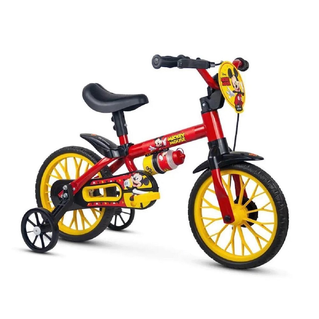 BICICLETA NATHOR ARO 12 MICKEY A PARTIR DOS 3 ANOS