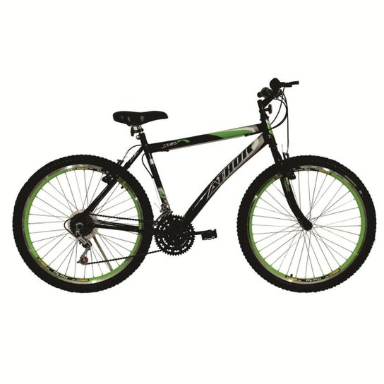 Bicicleta Passeio Athor Aro 26 Jet 18 Marchas Aero Vzan - Preto e verde Menor preço em Bicicleta Passeio Athor Aro 26 Jet 18 Marchas Aero Vzan - Preto e verde