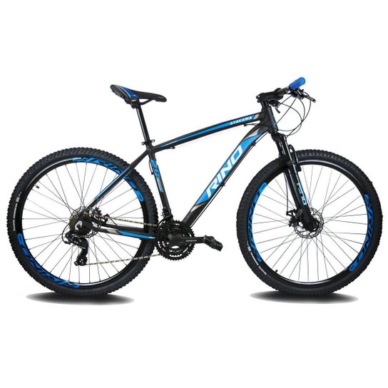Bicicleta RINO ATACAMA 29 Freio Hidraulico - Shimano Altus com trava 24v - Preto+Azul Menor preço em Bicicleta RINO ATACAMA 29 Freio Hidraulico - Shimano Altus com trava 24v - Preto+Azul