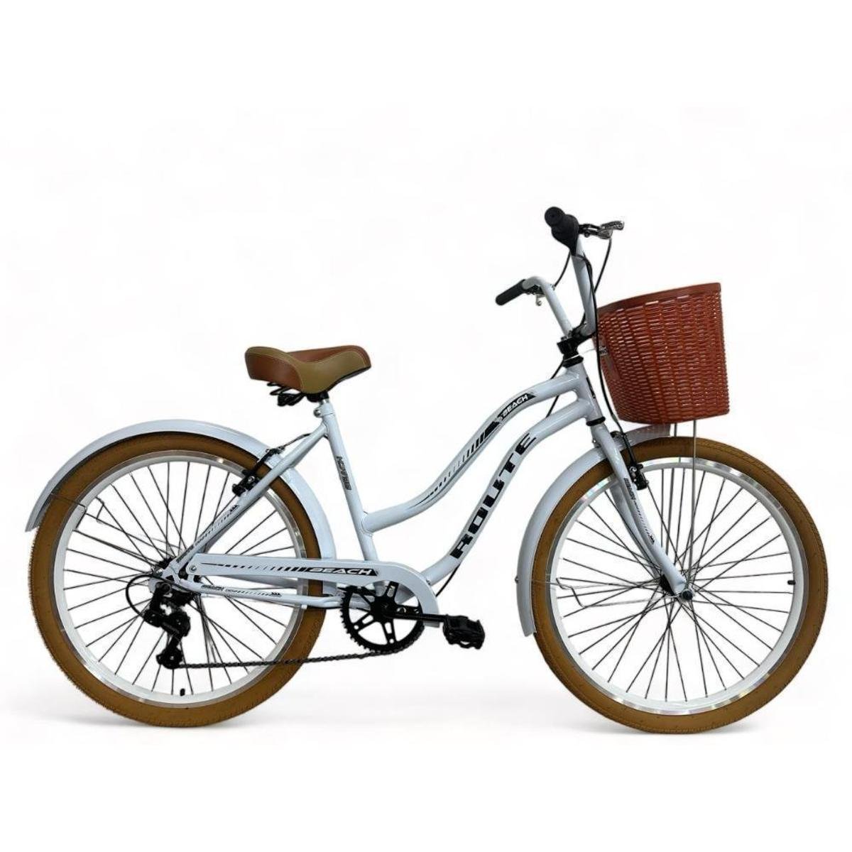 Bicicleta Route bike Aro 26 Retro Beach - Branco | Netshoes