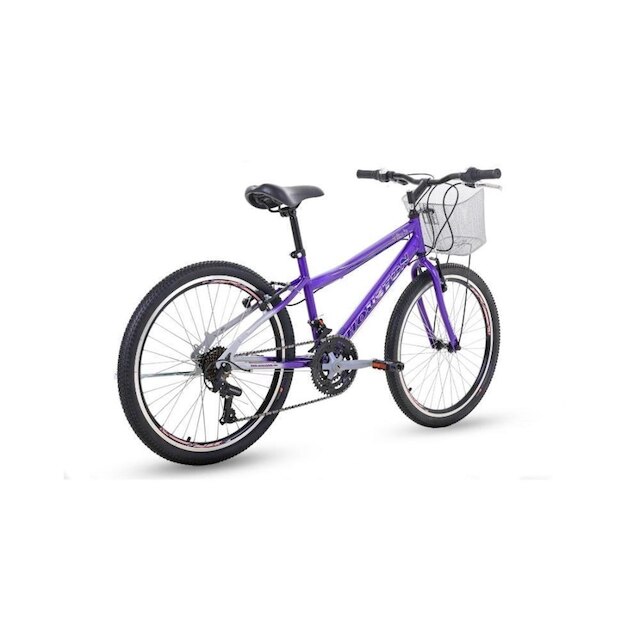 Bicicleta Windy 21v Aro 24 com Cesta Juvenil Menina