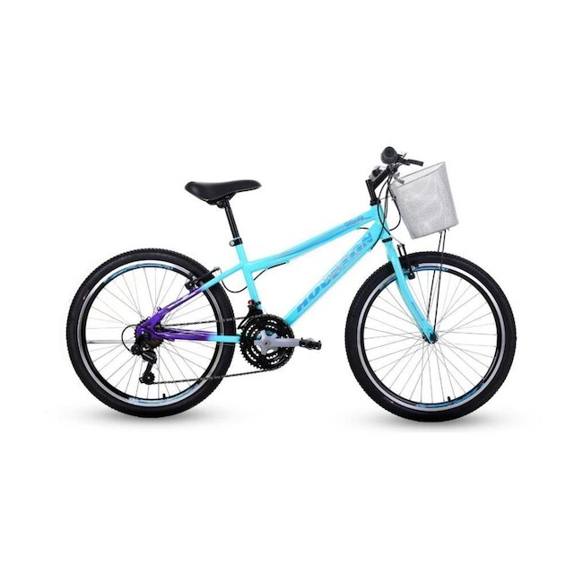 Bicicleta Windy 21v Aro 24 com Cesta Juvenil Menina