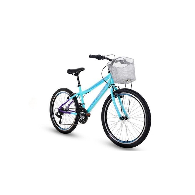 Bicicleta Windy 21v Aro 24 com Cesta Juvenil Menina