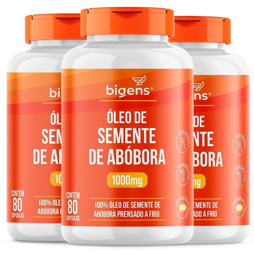 Bigens Kit 3X Óleo De Semente De Abóbora 80 Caps
