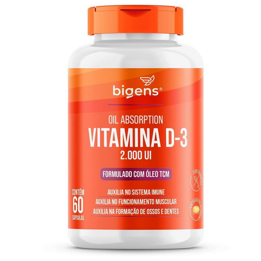 Bigens Vitamina D3 2000 Ui Com Tcm 400Mg/60 Caps