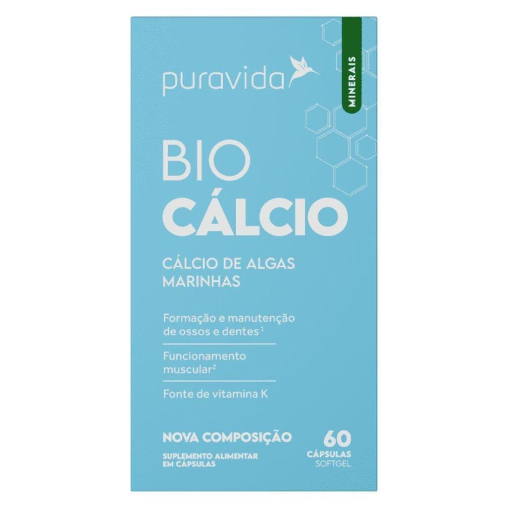 Bio Calcio Algas Marinhas 60 Capsulas Soft Gel - PuraVida