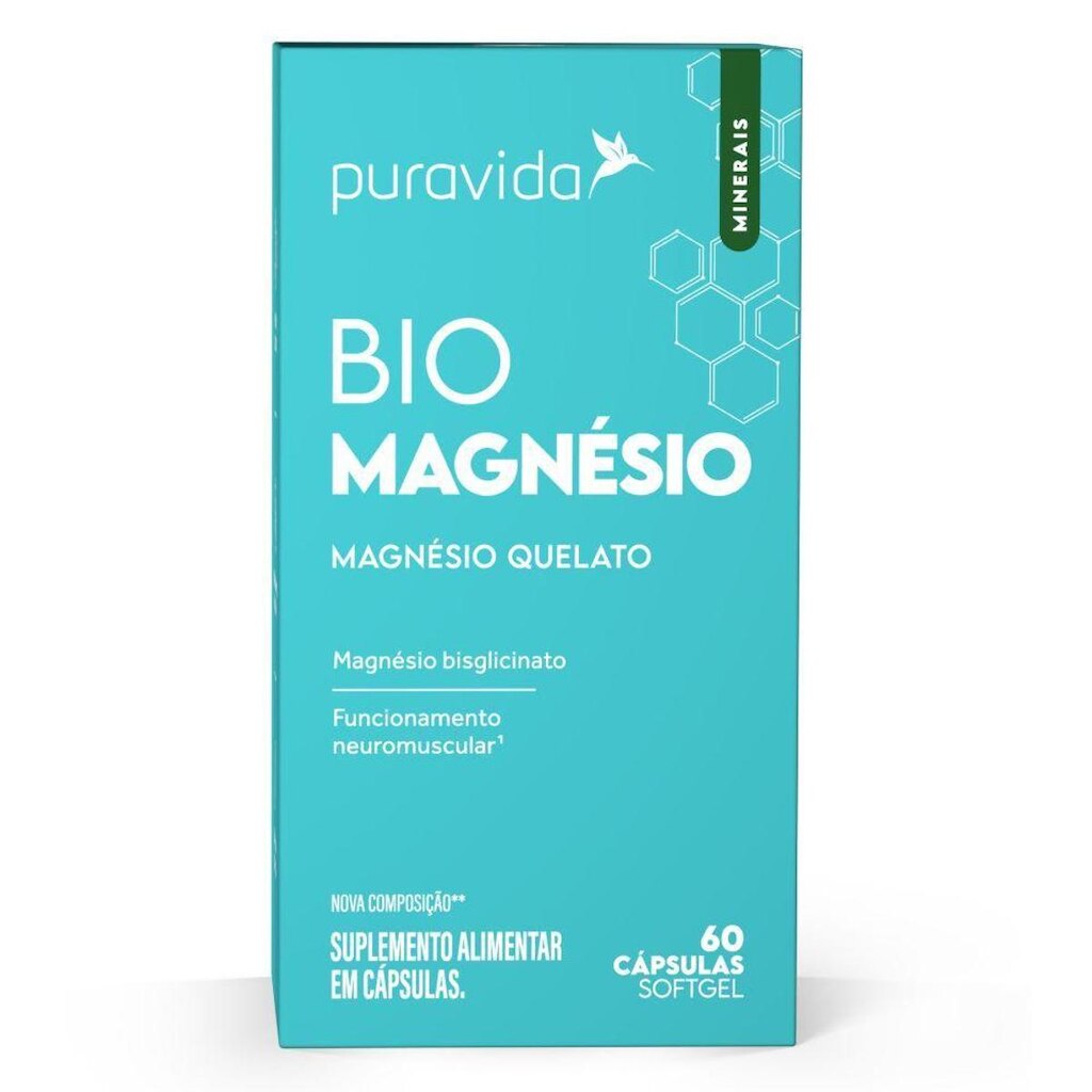 Bio Magnesio Quelato 60 Capsulas - PuraVida