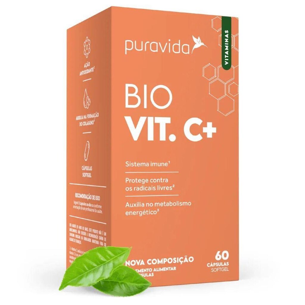 Bio Vit C+ Vitamina C 60 Caps Softgel - PuraVida