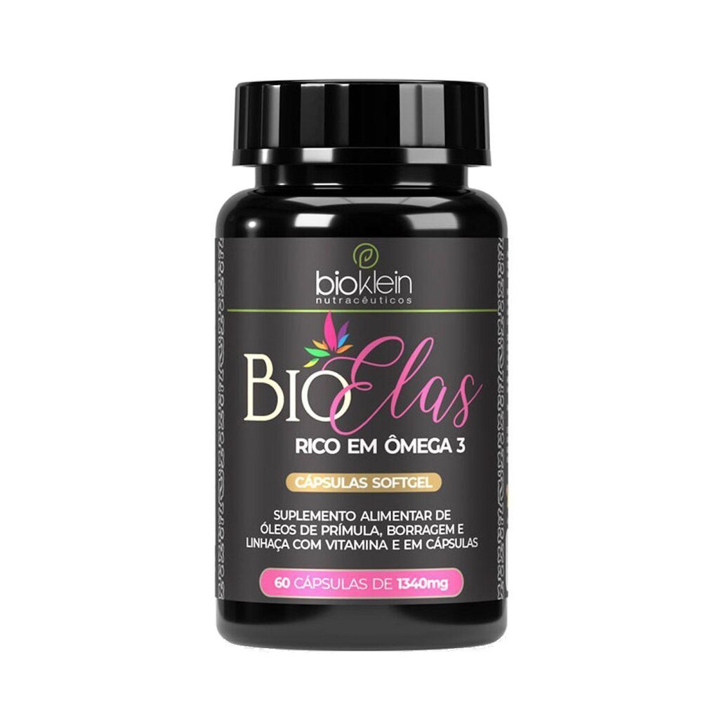 BioElas Ômega 3 Óleo de Borragem e Prímula - 60 Cápsulas - Bioklein