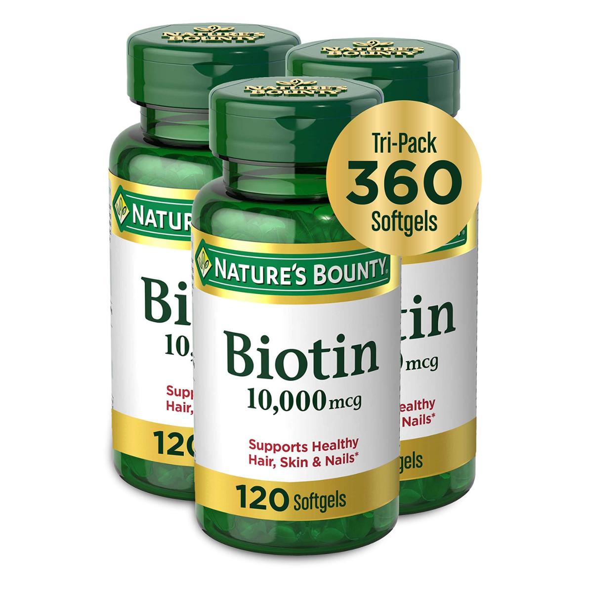 Biotina 10 120 Cápsulas Gelatinosas (Pacote De 3)