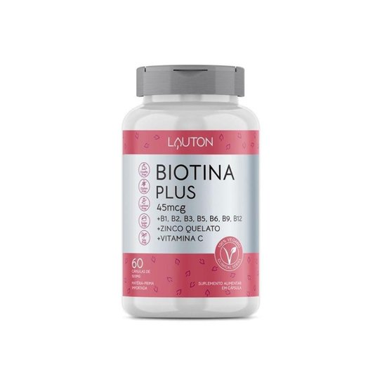 Biotina Plus - 60 Cápsulas - Lauton Menor preço em Biotina Plus - 60 Cápsulas - Lauton