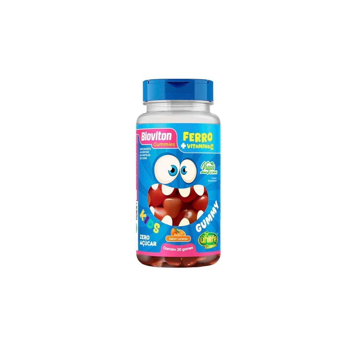 Bioviton Gummy Kids Ferro + Vit C Laranja 30 Gomas - Unilife