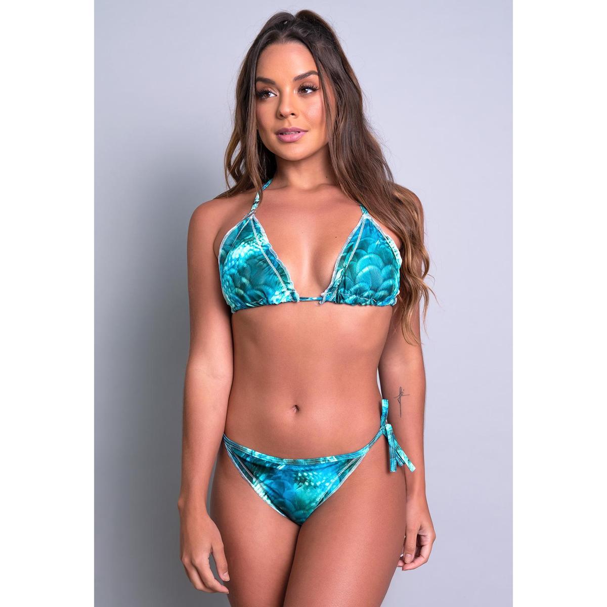 Biquíni Cortininha Ripple Feminino Cintura Alta Moda Praia MVB Modas Menor preço em Biquíni Cortininha Ripple Feminino Cintura Alta Moda Praia MVB Modas