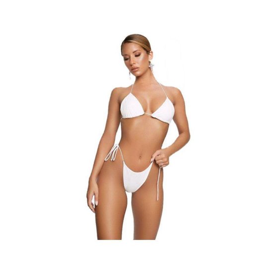 Biquíni GR Esporte Cortininha com Bojo Removível Feminino - Branco Menor preço em Biquíni GR Esporte Cortininha com Bojo Removível Feminino - Branco