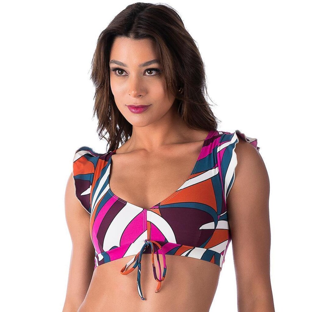 Biquíni Top Cropped Com Babado Summer Soul