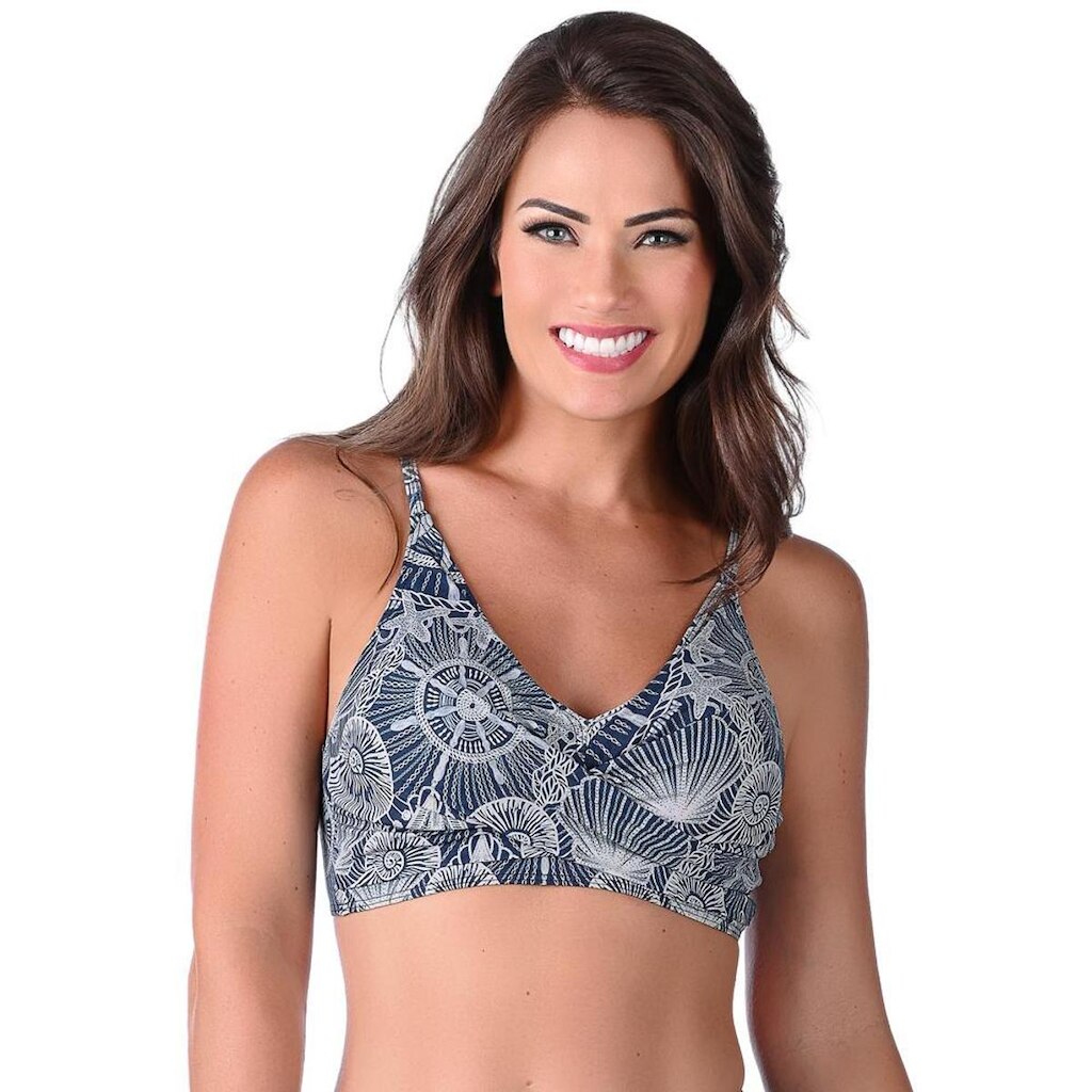 Biquíni Top Cropped Decote V Transpasse Frontal Com Bojo Removível