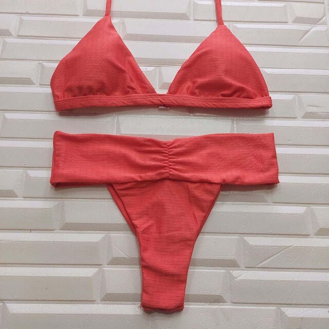 Biquíni Top Texturizado Hot Pants Fio Duplo 100236 - Laranja | Netshoes