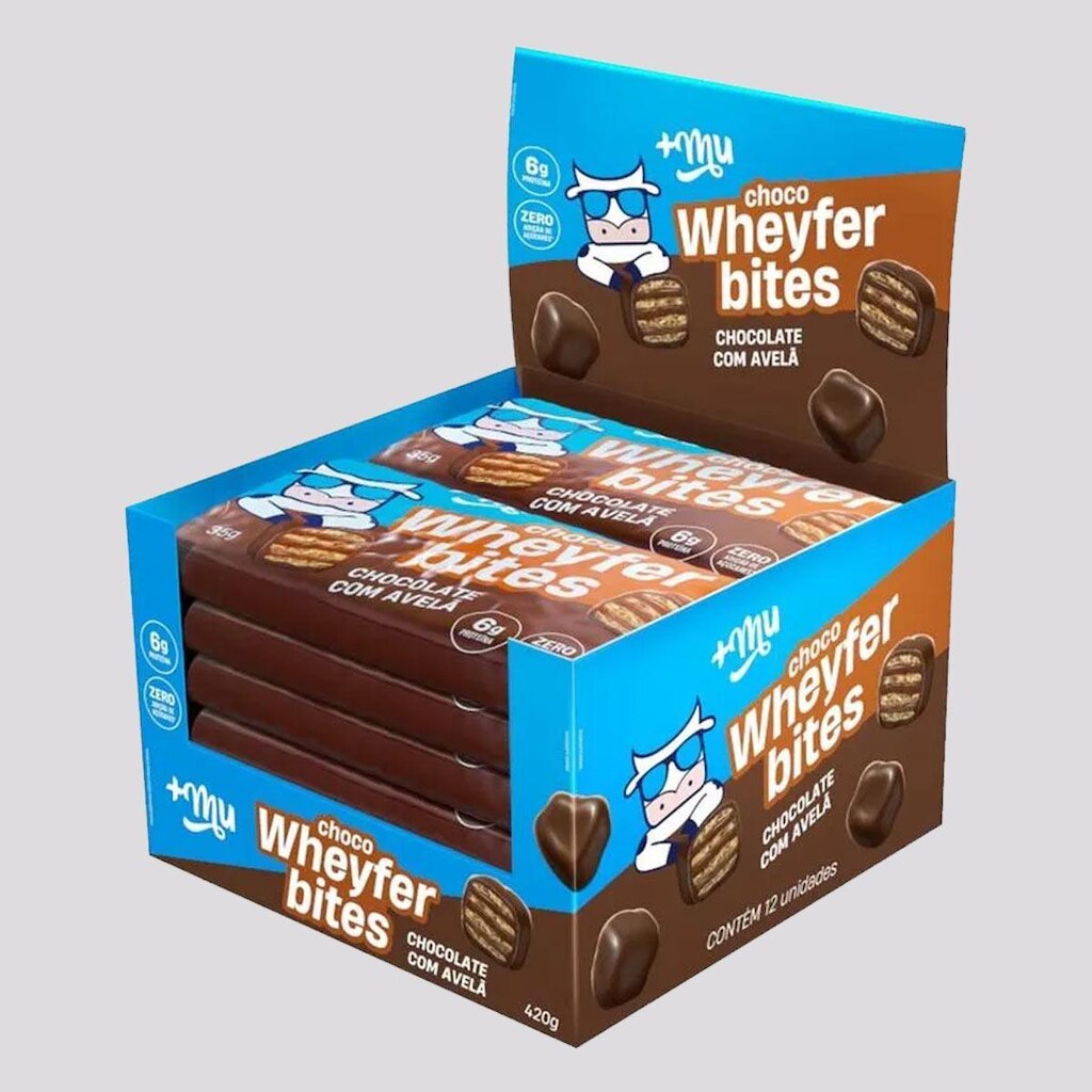 Bites de Proteína +Mu ChocoWheyfer 12 unidades