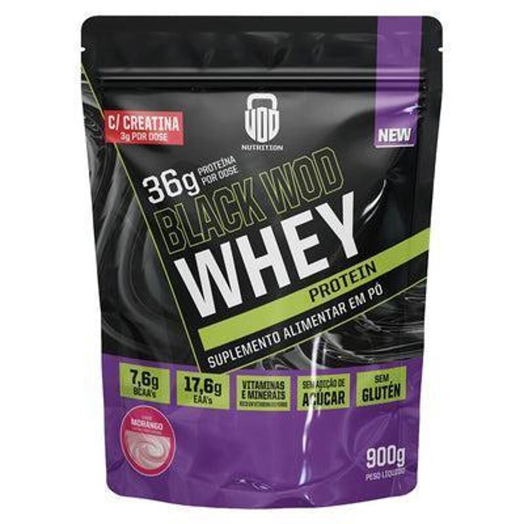 Black Wod Whey Com 3g de Creatina por dose 900g - WOD NUTRITION