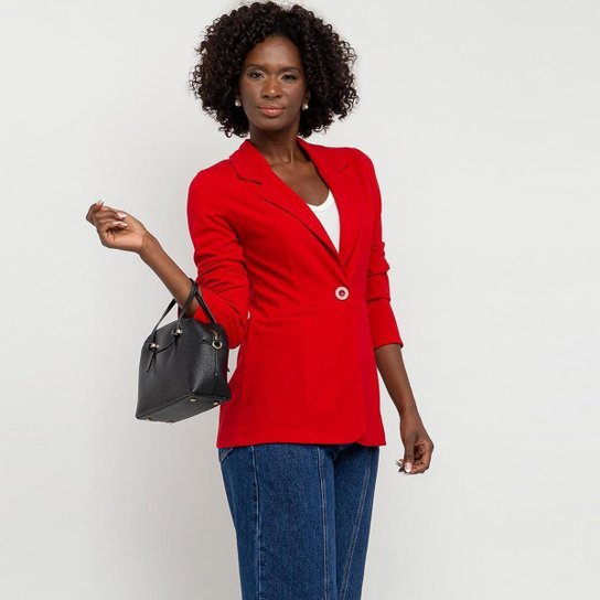 Blazer Boyfriend Eight Brand Acinturado Feminino - Vermelho é ruim? Blazer Boyfriend Eight Brand Acinturado Feminino - Vermelho é boa?