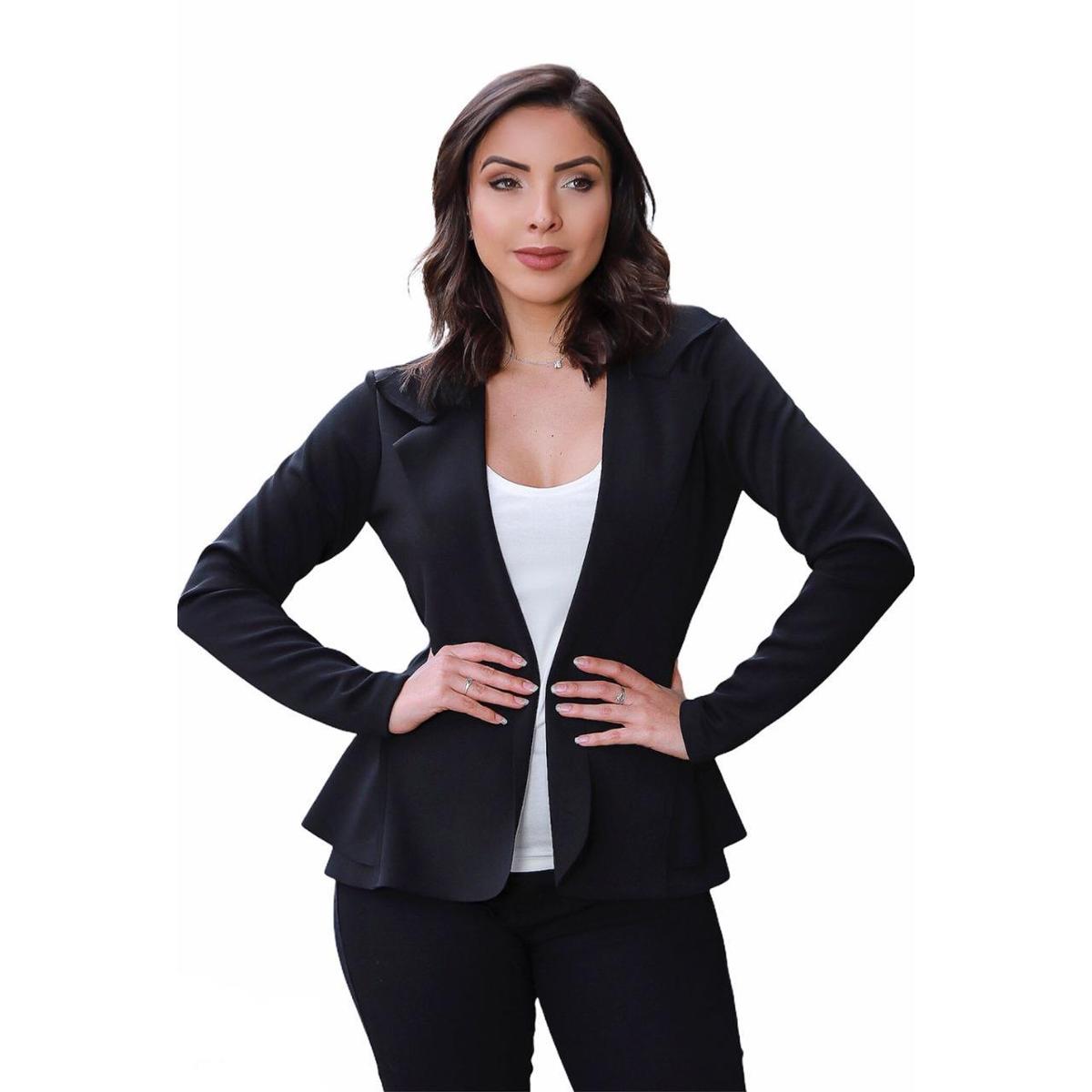 Blazer Feminino Alongado Básico Moda Evangélica Menor preço em Blazer Feminino Alongado Básico Moda Evangélica