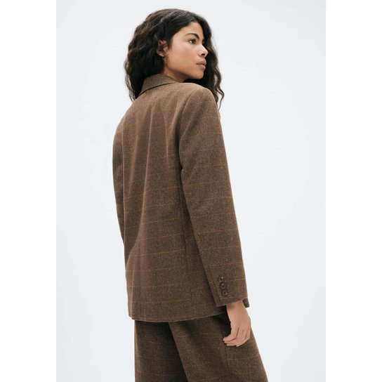 Blazer Feminino Oversized Em Lã