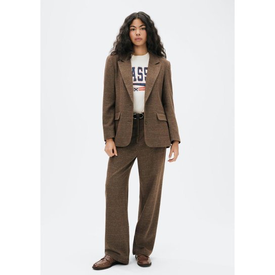 Blazer Feminino Oversized Em Lã