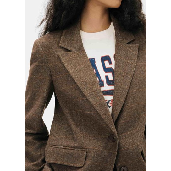 Blazer Feminino Oversized Em Lã
