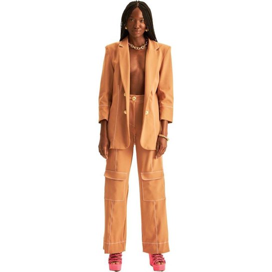 Blazer Lança Perfume Alfaiataria Oversized Feminino
