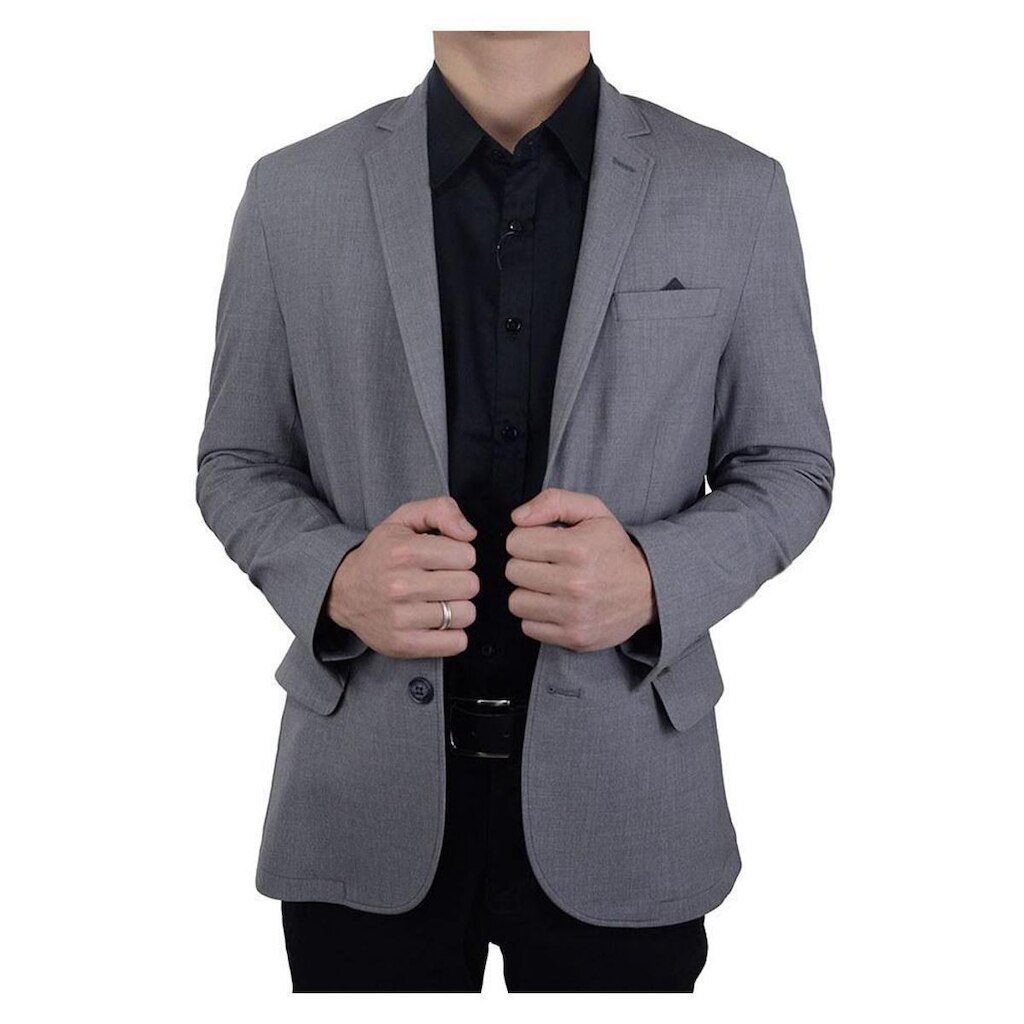 Blazer Masculino Docthos Slim Cinza Médio - 836263