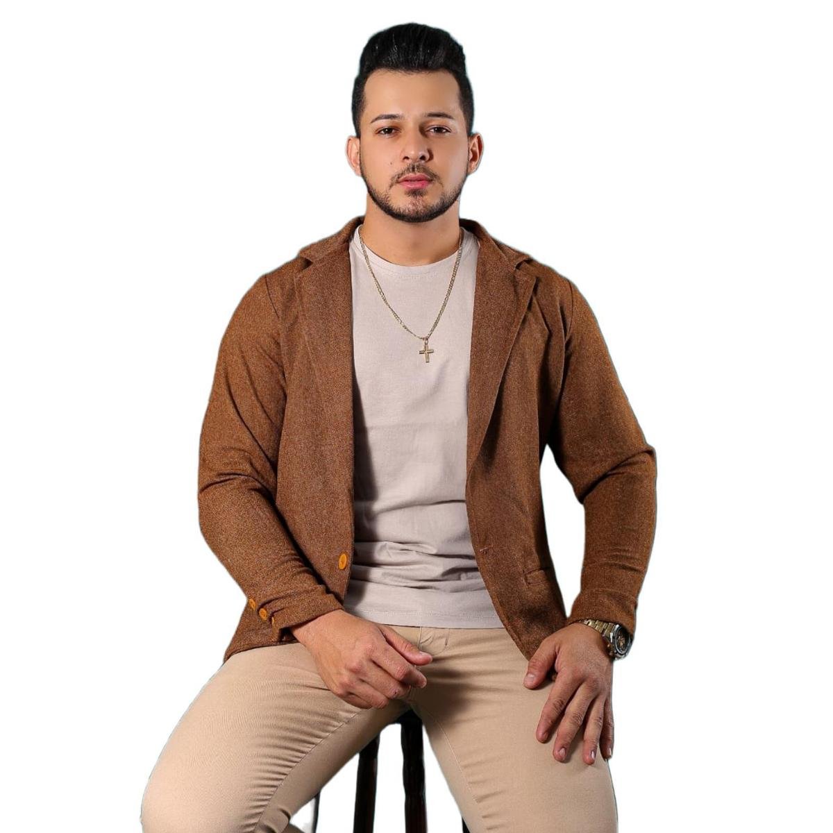 Blazer Masculino P&L Em Mistura De Lã - Elegância E Conforto Para Ocasiões Especiais