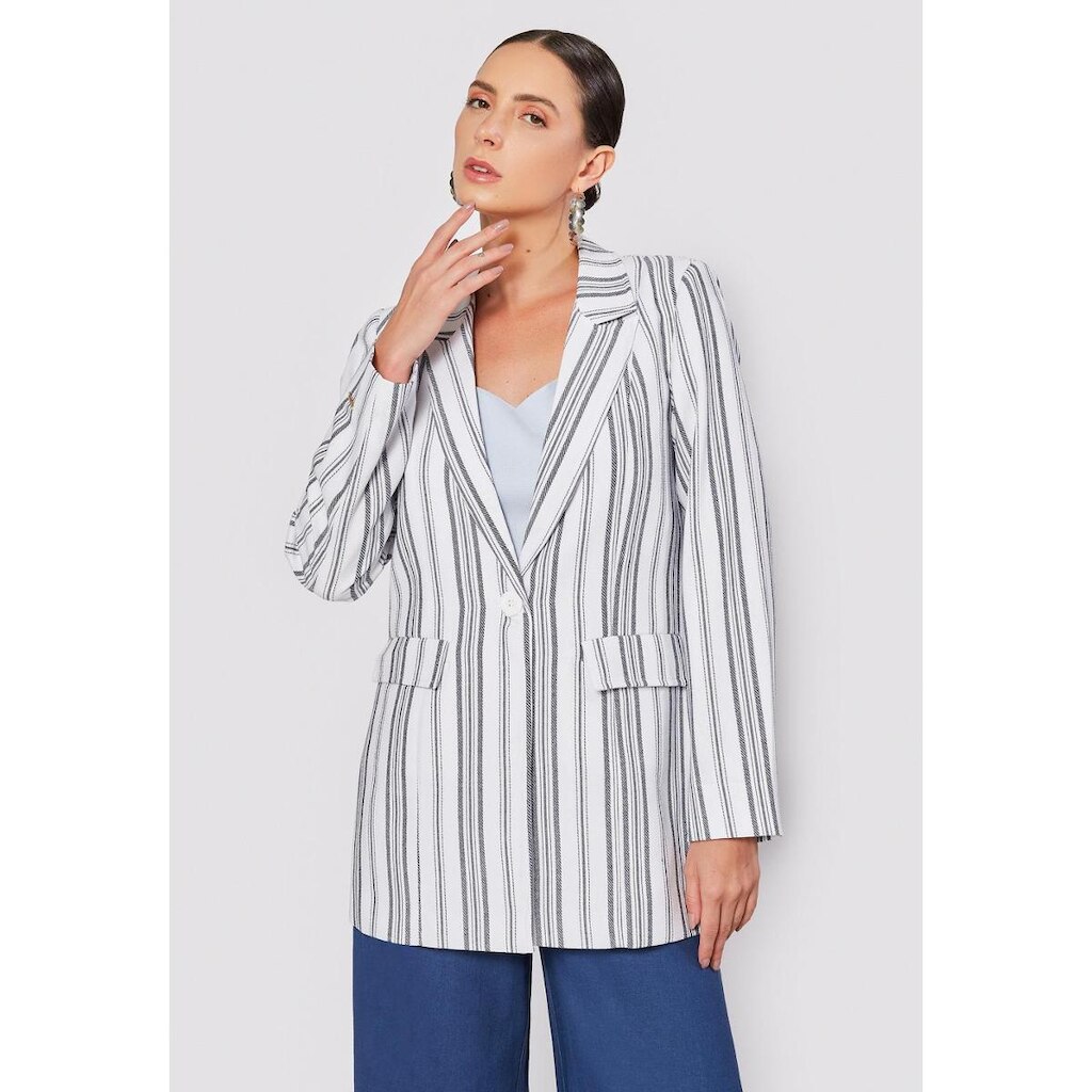 Blazer Positano Listrado Azul