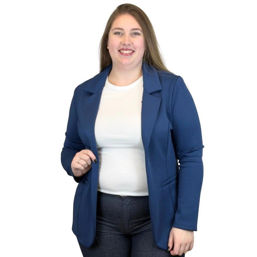 Blazer Simô Manga Longa Plus Size Feminino