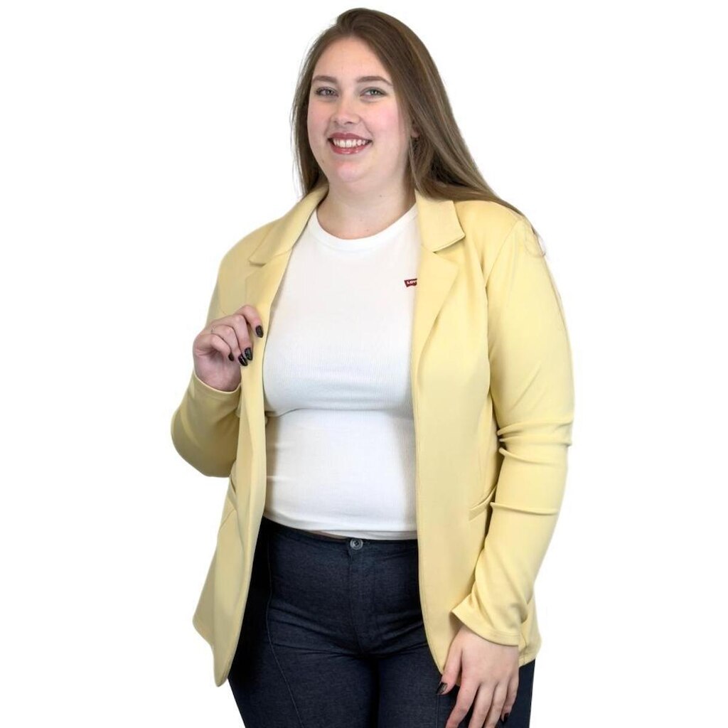 Blazer Simô Manga Longa Plus Size Feminino
