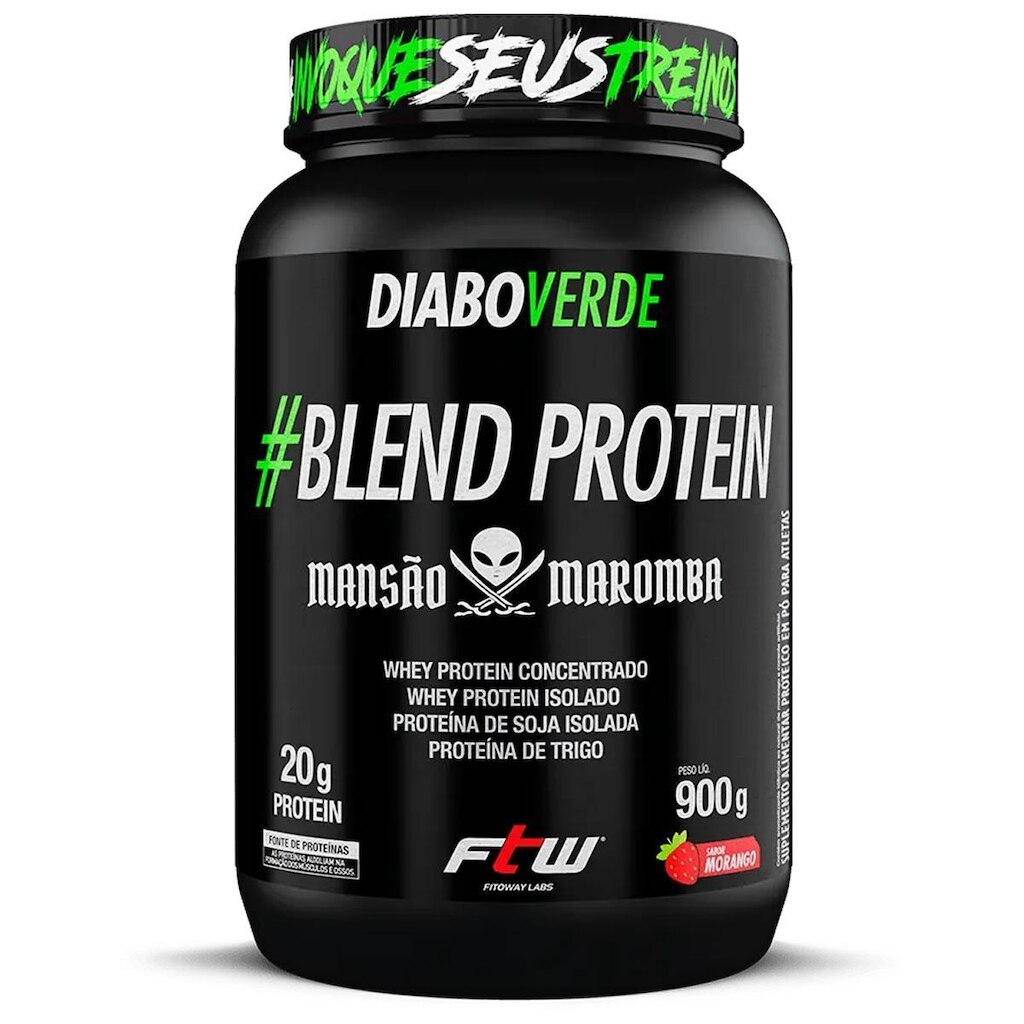 BLEND PROTEIN DIABO VERDE 900 G - FTW (MORANGO)