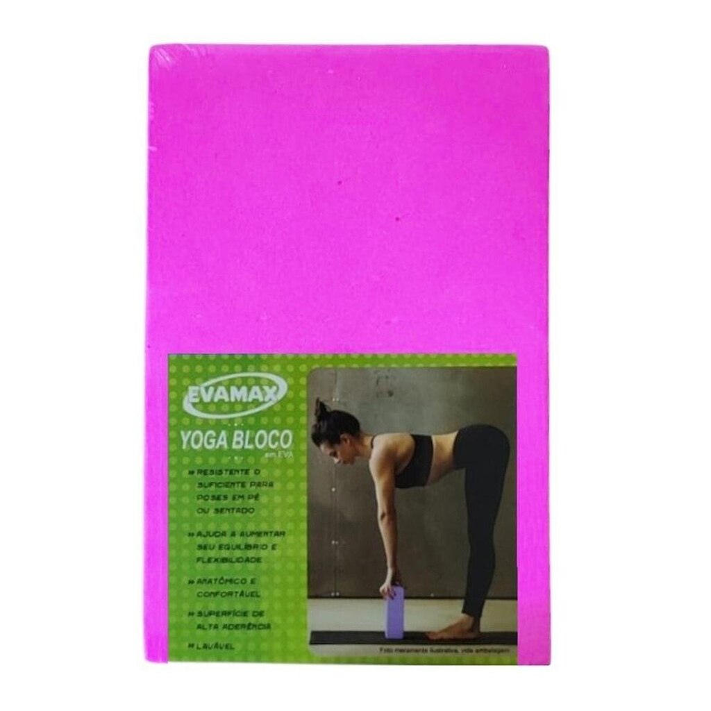 Bloco De Yoga e Pilates EvaMax Rosa