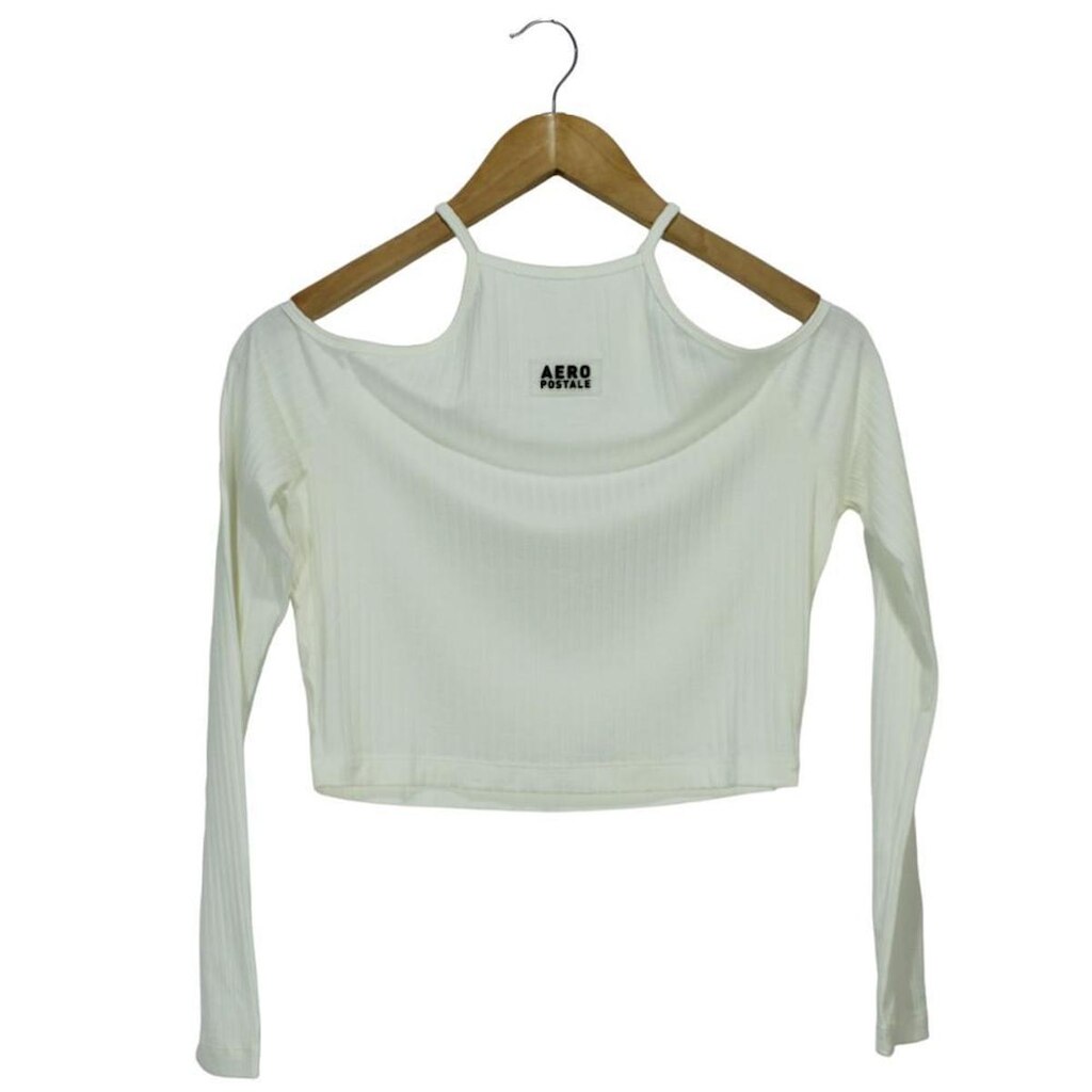Blusa Aeropostale Off White Feminina