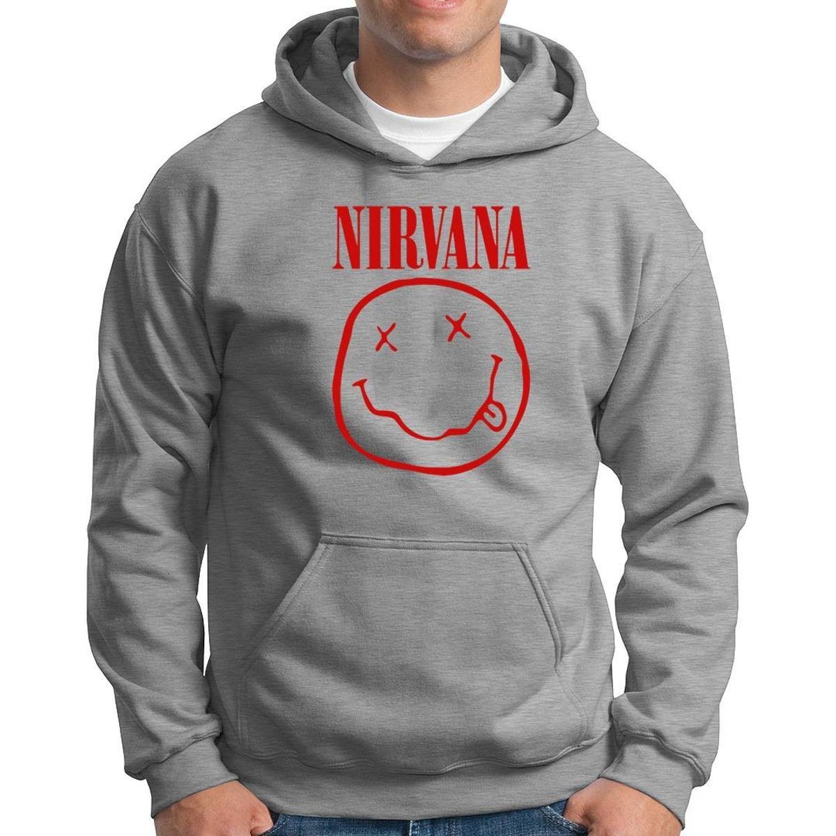 nirvana moletom com capuz smiley