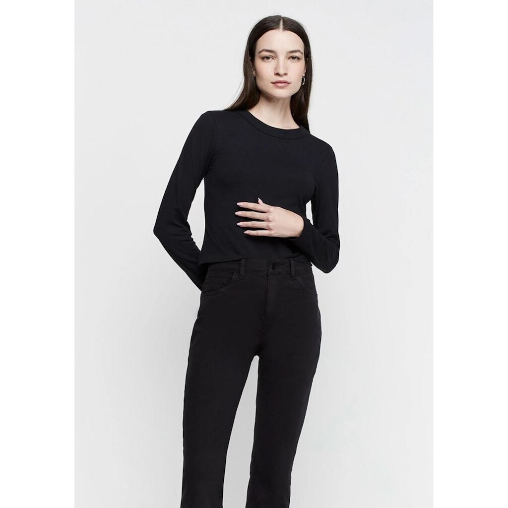 Blusa Ajustada Dzarm Com Manga Longa Feminina