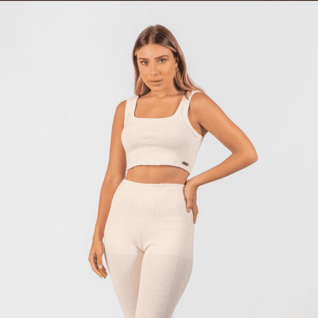 Blusa Alça Larga Tricot Riu Kiu- Off White