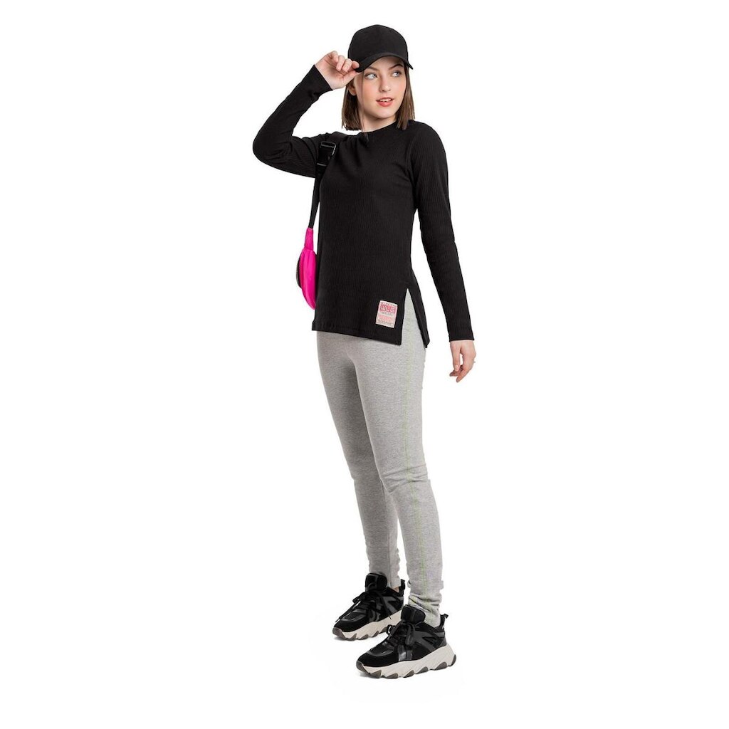 Blusa Alongada com Abertura Lateral Juvenil Gloss