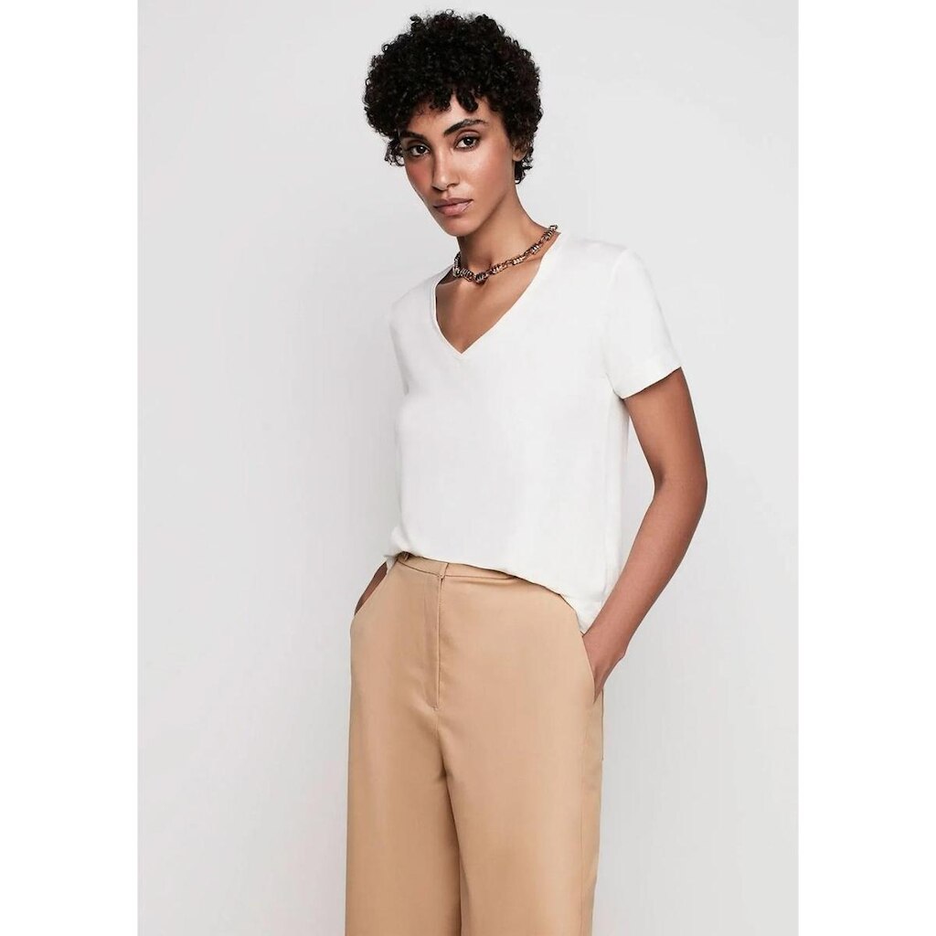 Blusa Alongada Dzarm Decote V Em Viscose