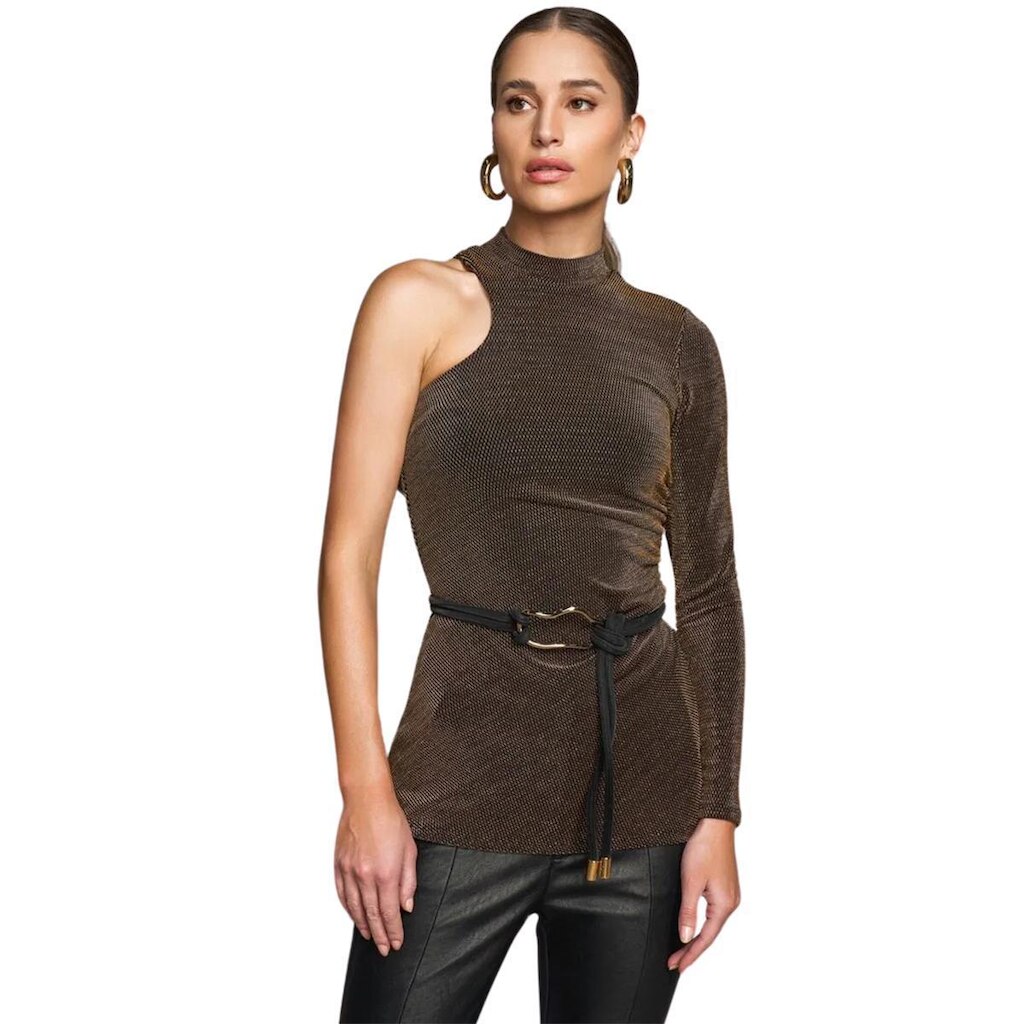 Blusa Alongada Yexx Drapeado Lateral Feminina