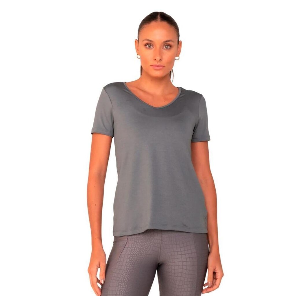 Blusa Amei Sport MC com gola V