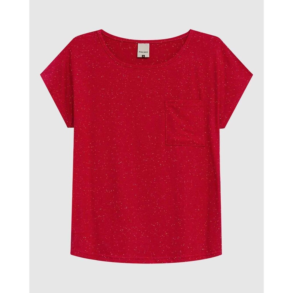 Blusa Ampla Feminina Detalhe Bolso Frontal Em Viscose Stretch
