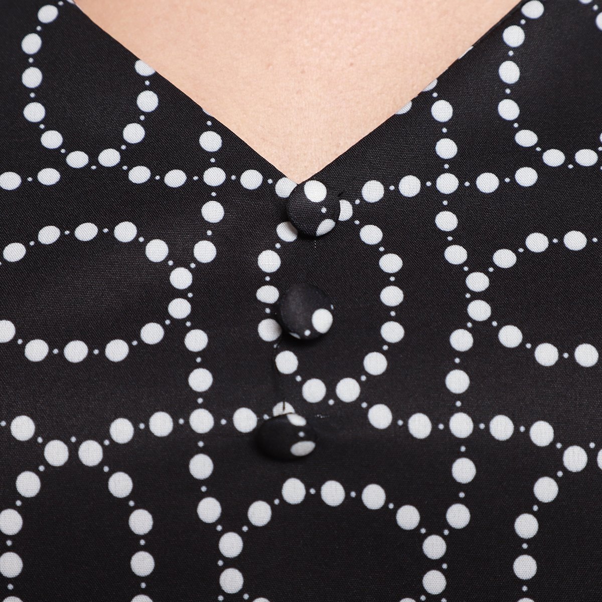 Blusa Ayaka Estampada Decote V Feminina - 3