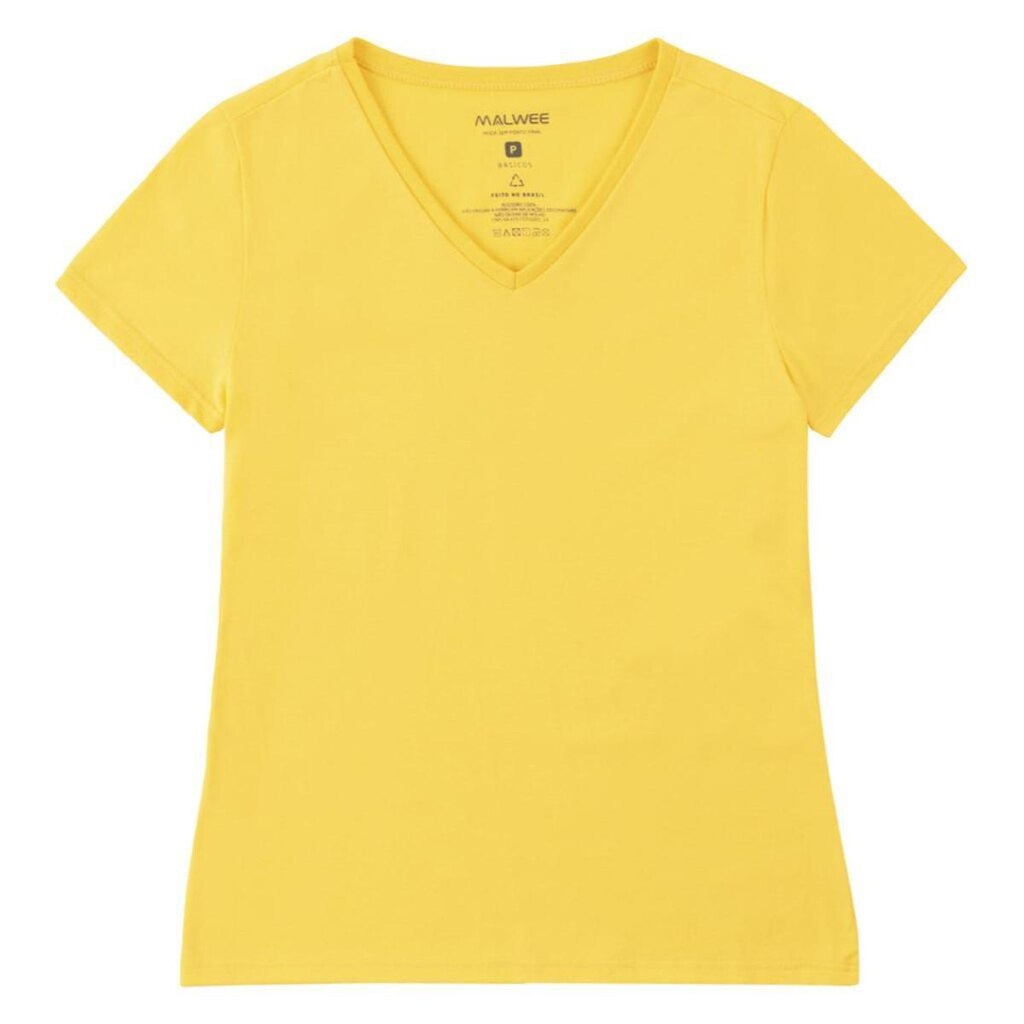 Blusa Baby Look Feminina Gola V Malwee Ref. 47373