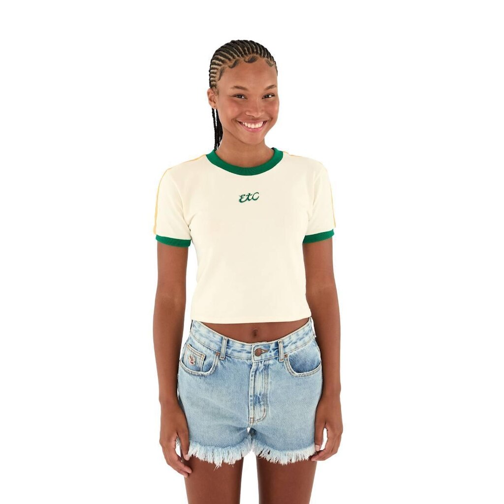 Blusa Babylook Farm Rio Viés Etc Brasil