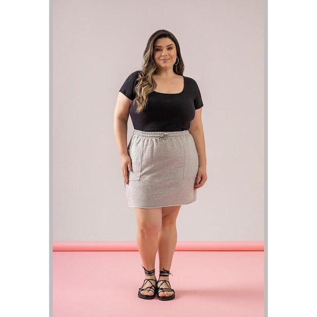 Blusa Básica em Malha Canelada Just Basic